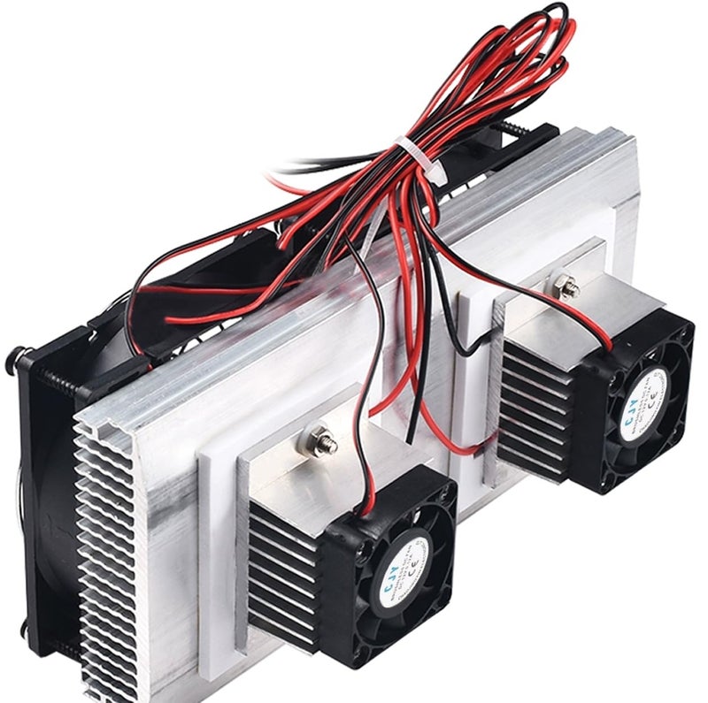 Yrhrol مكيف هواء صغير DC 12V مجموعة DIY نظام تبريد حراري بيلتيير وحدة تبريد موصل حراري شبه موصل ثلاجة نظام تبريد مجموعة DIY (ثنائي) - Image 1